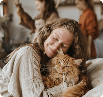 Жена с котка